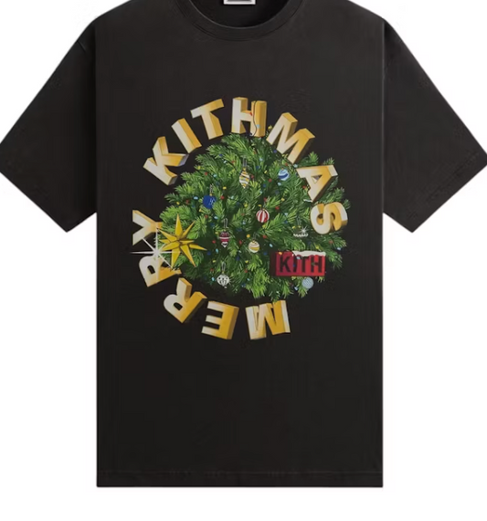 Kith Kithmas Tree Vintage Tee Black
