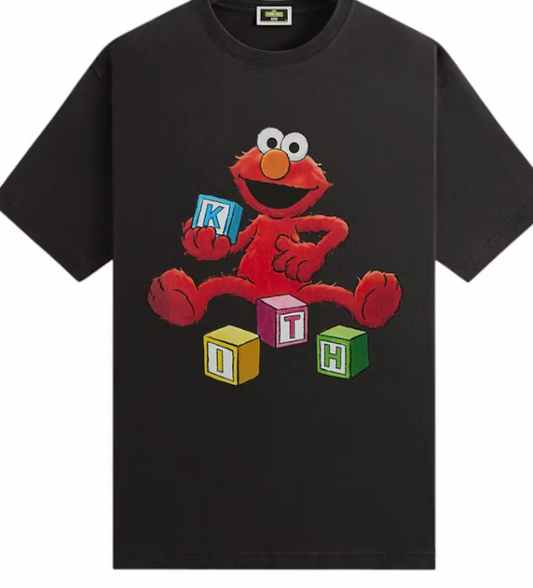 Kith x Sesame Street Alphabet Vintage Tee Black
