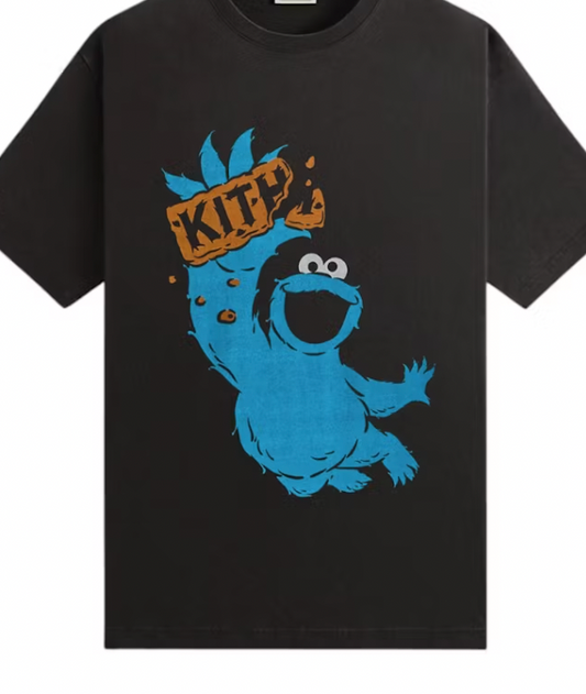 Kith x Sesame Street Cookie Monster Vintage Tee Black