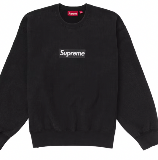 Supreme Washed Box Logo Crewneck Black