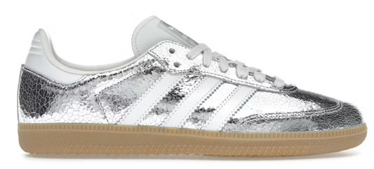 Samba Silver Metallic Cracked Leather W