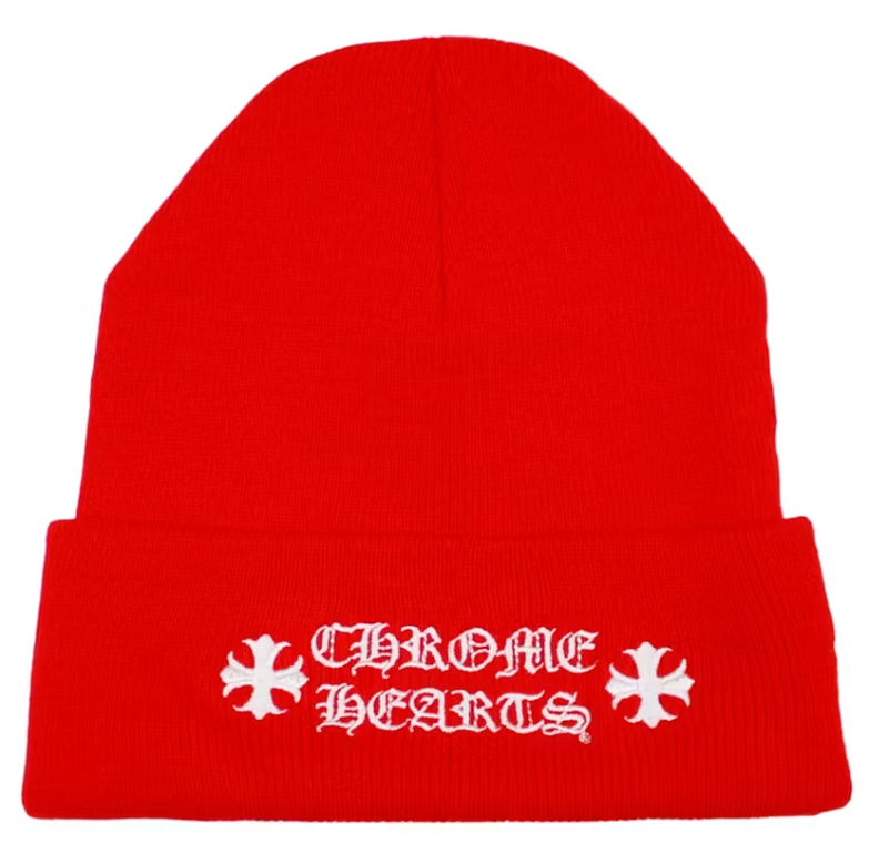 Chrome Hearts Logo Beanie Red